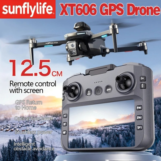 XT606 MAX GPS Drone 4k Professional 8K HD Camera FPV Wish Screen Drone 360° Obstacle Avoidance Quadcopter Toys Dron